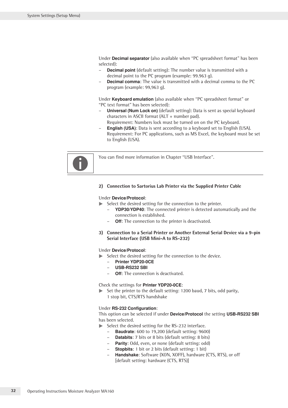 Rice Lake MA160 Sartorius Moisture Analyzer User Manual | Page 32 / 82