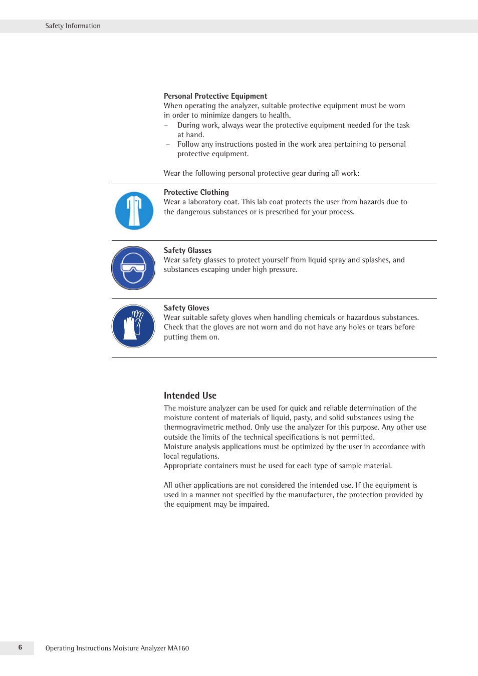 Rice Lake MA160 Sartorius Moisture Analyzer User Manual | Page 6 / 82