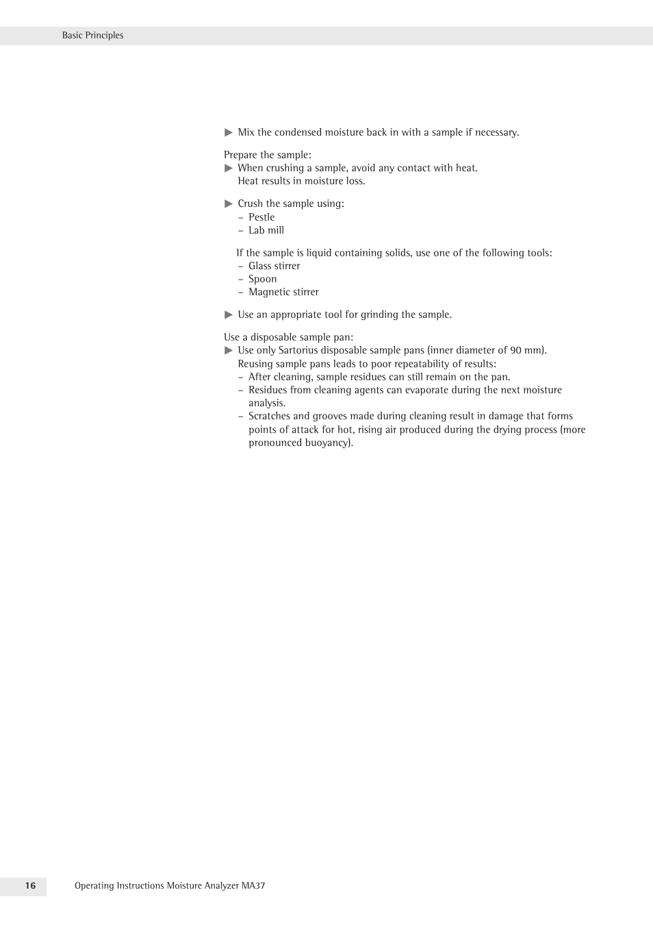 Rice Lake MA37 Sartorius Moisture Analyzer User Manual | Page 16 / 69
