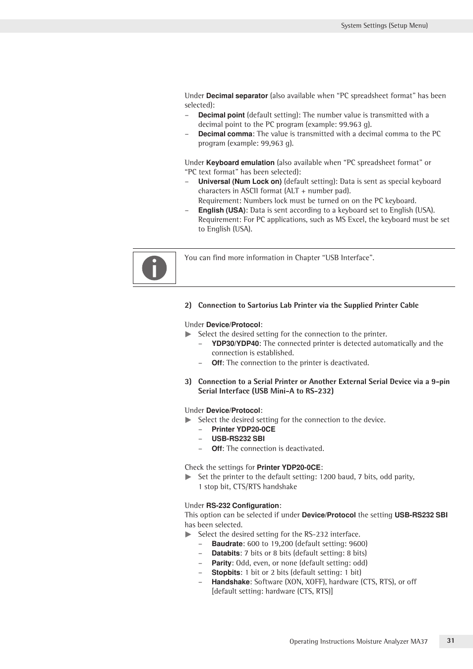 Rice Lake MA37 Sartorius Moisture Analyzer User Manual | Page 31 / 69