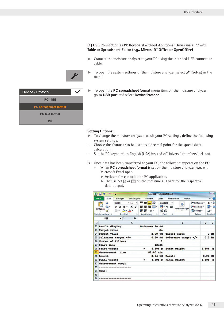 Rice Lake MA37 Sartorius Moisture Analyzer User Manual | Page 49 / 69