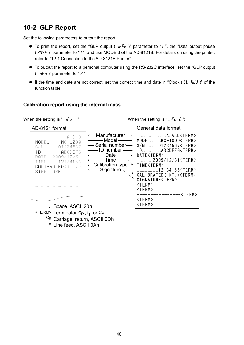 2 glp report | Rice Lake MC Series Mass Comparator, A&D Weighing - MC-6100 User Manual | Page 42 / 66