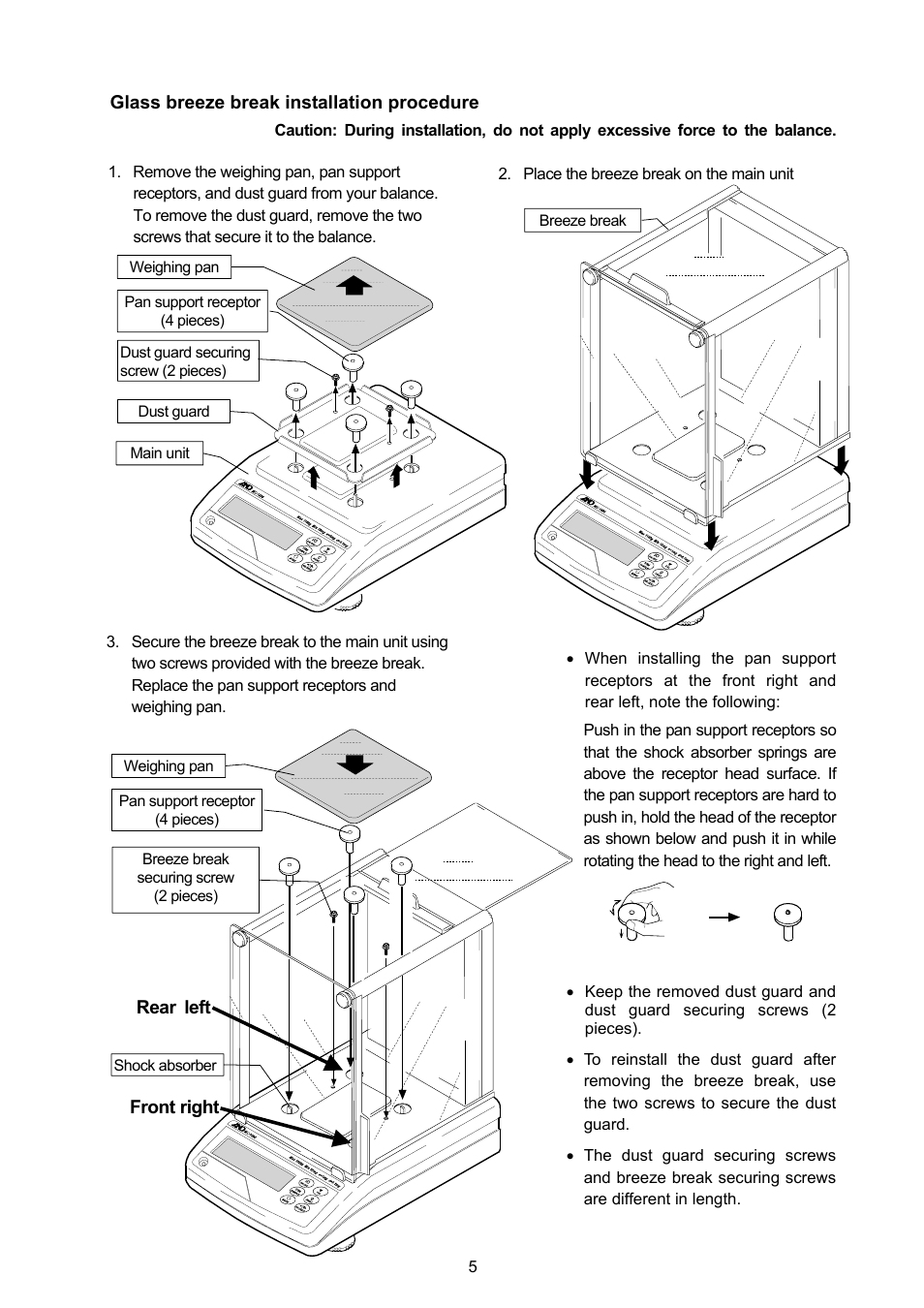 Rice Lake MC Series Mass Comparator, A&D Weighing - MC-6100 User Manual | Page 7 / 66