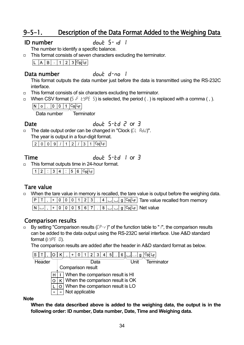 Rice Lake MC Series Mass Comparator, A&D Weighing - MC-30K User Manual | Page 36 / 66