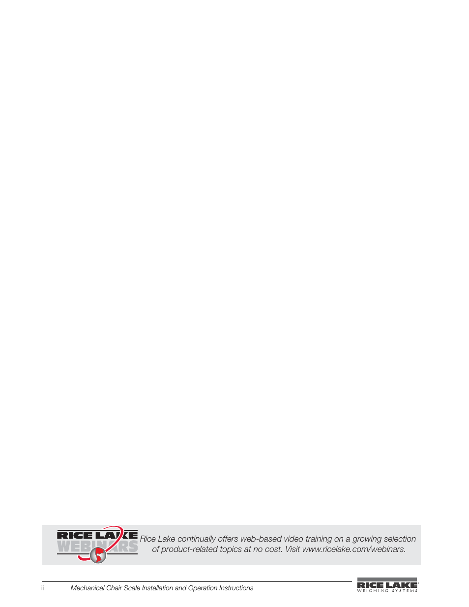 Rice Lake Mechanical Chair Scale (RL-MCS) User Manual | Page 4 / 16