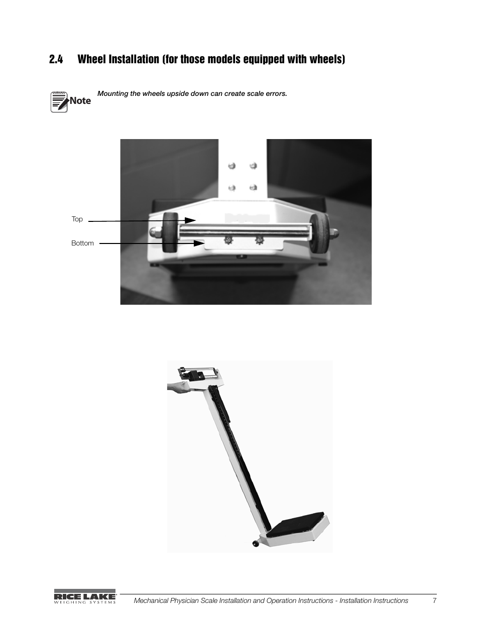 Rice Lake Mechanical Physician Scale RL-MPS-20 (LB and KG, No Height Rod) User Manual | Page 11 / 18