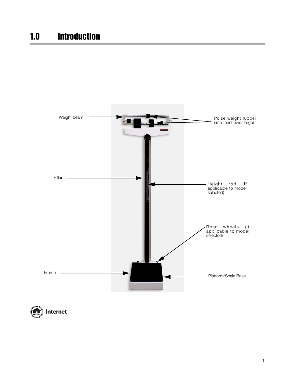 0 introduction | Rice Lake Mechanical Physician Scale RL-MPS-20 (LB and KG, No Height Rod) User Manual | Page 5 / 18