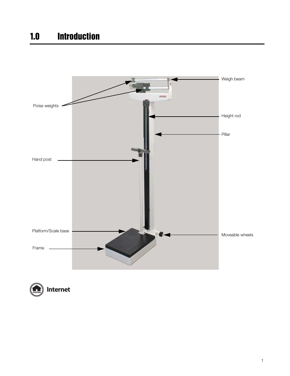 0 introduction, Internet | Rice Lake Mechanical Physician Scale with Handpost RL-MPS-30 (KG Only) User Manual | Page 5 / 18