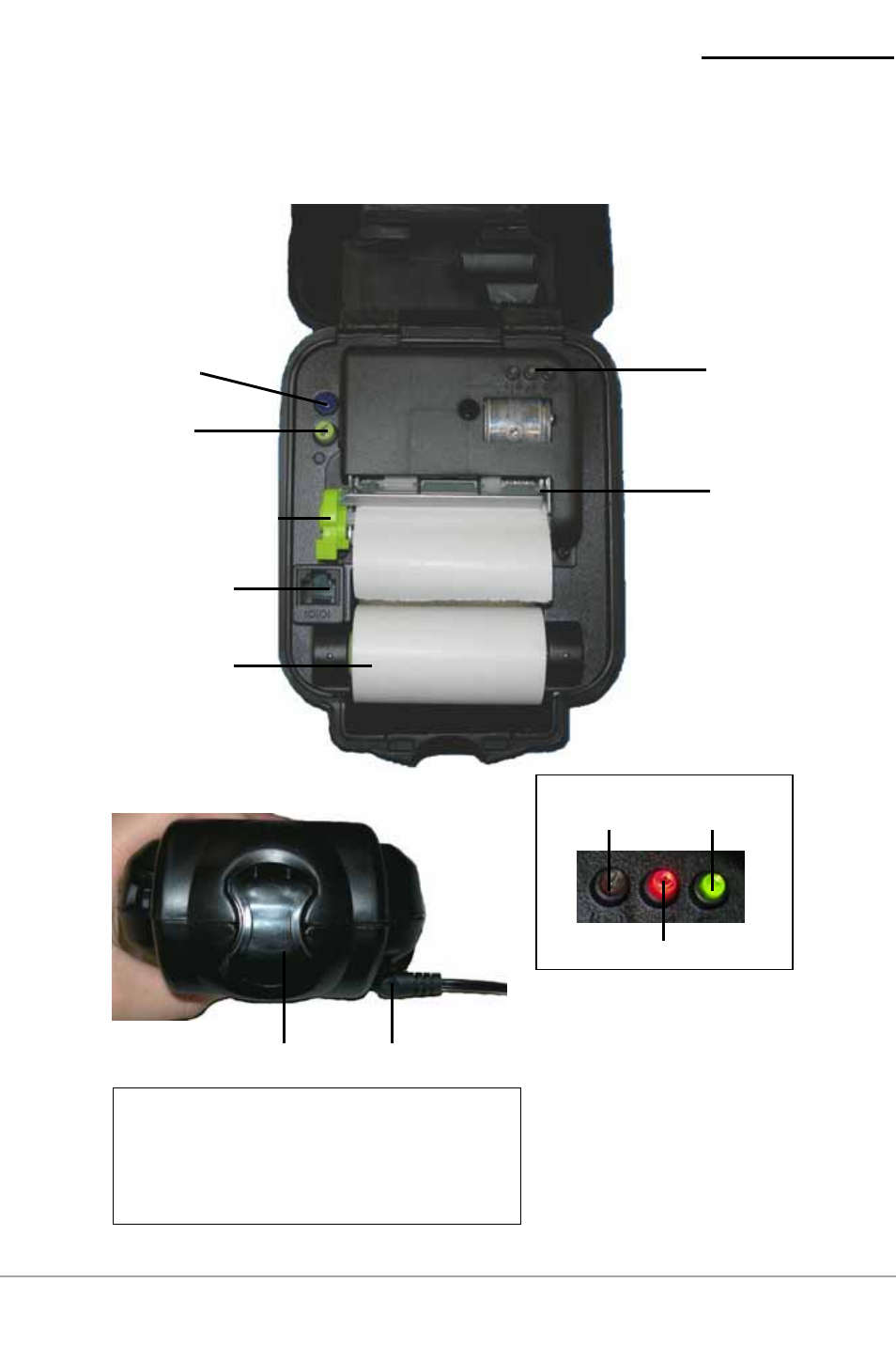 Microflash 2te printer: top view, Microflash 2t, Printer: top view | Rice Lake microFlash 2te Direct Thermal Portable Printer, Datamax-ONeil User Manual | Page 3 / 22