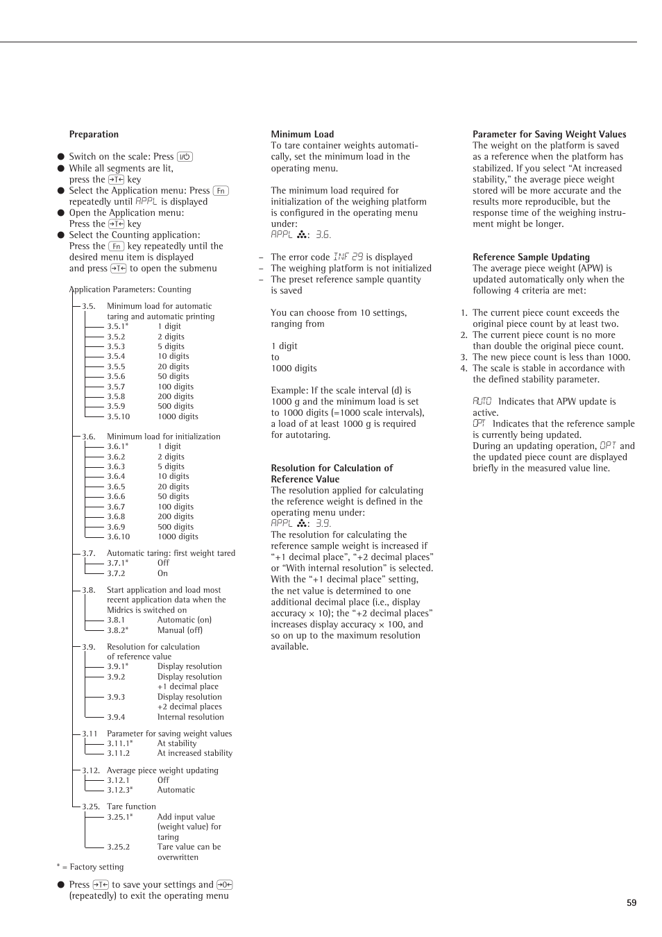 Rice Lake Sartorius Midrics 1 and 2 Series - Operating Instructions User Manual | Page 59 / 107