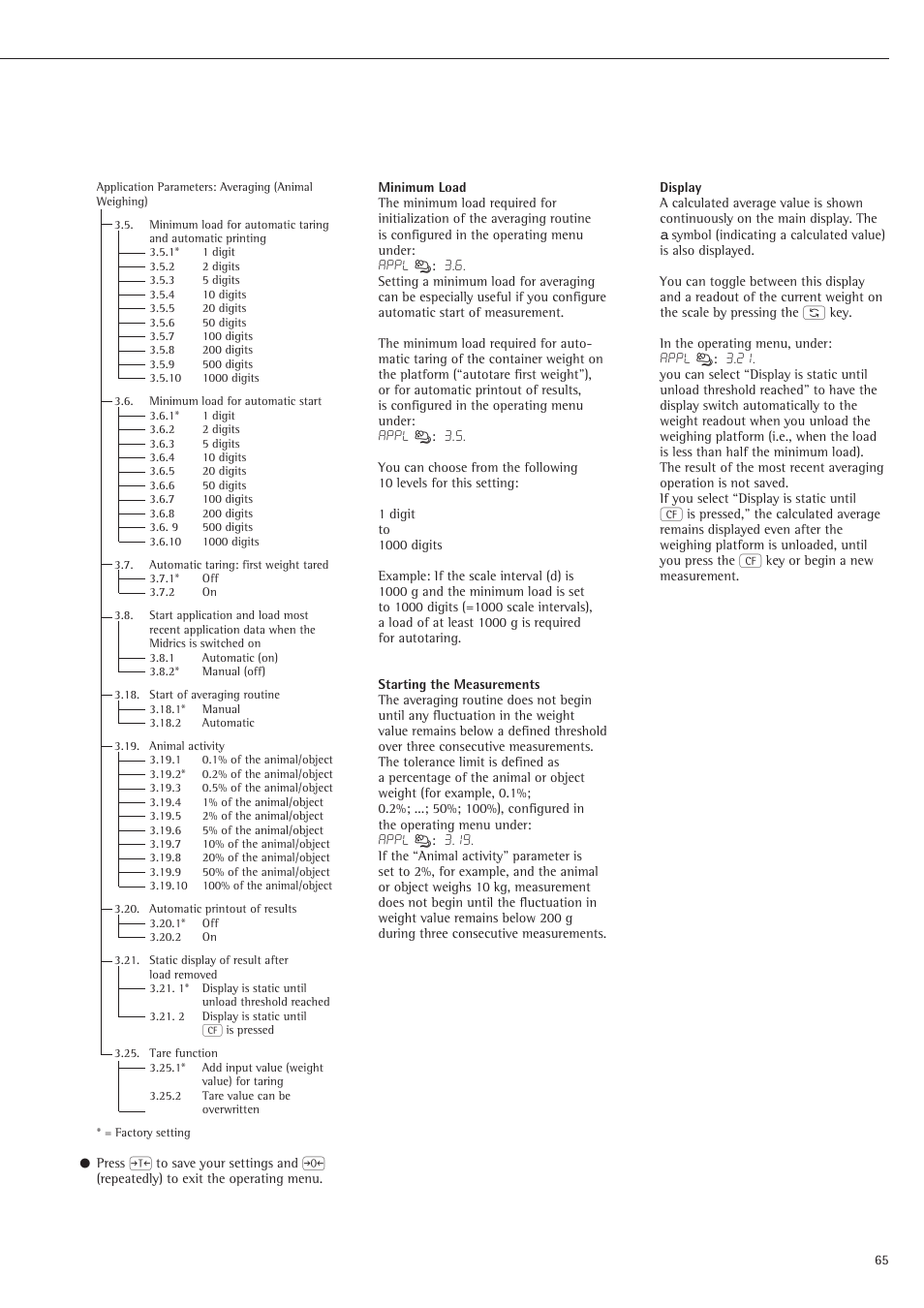Rice Lake Sartorius Midrics 1 and 2 Series - Operating Instructions User Manual | Page 65 / 107