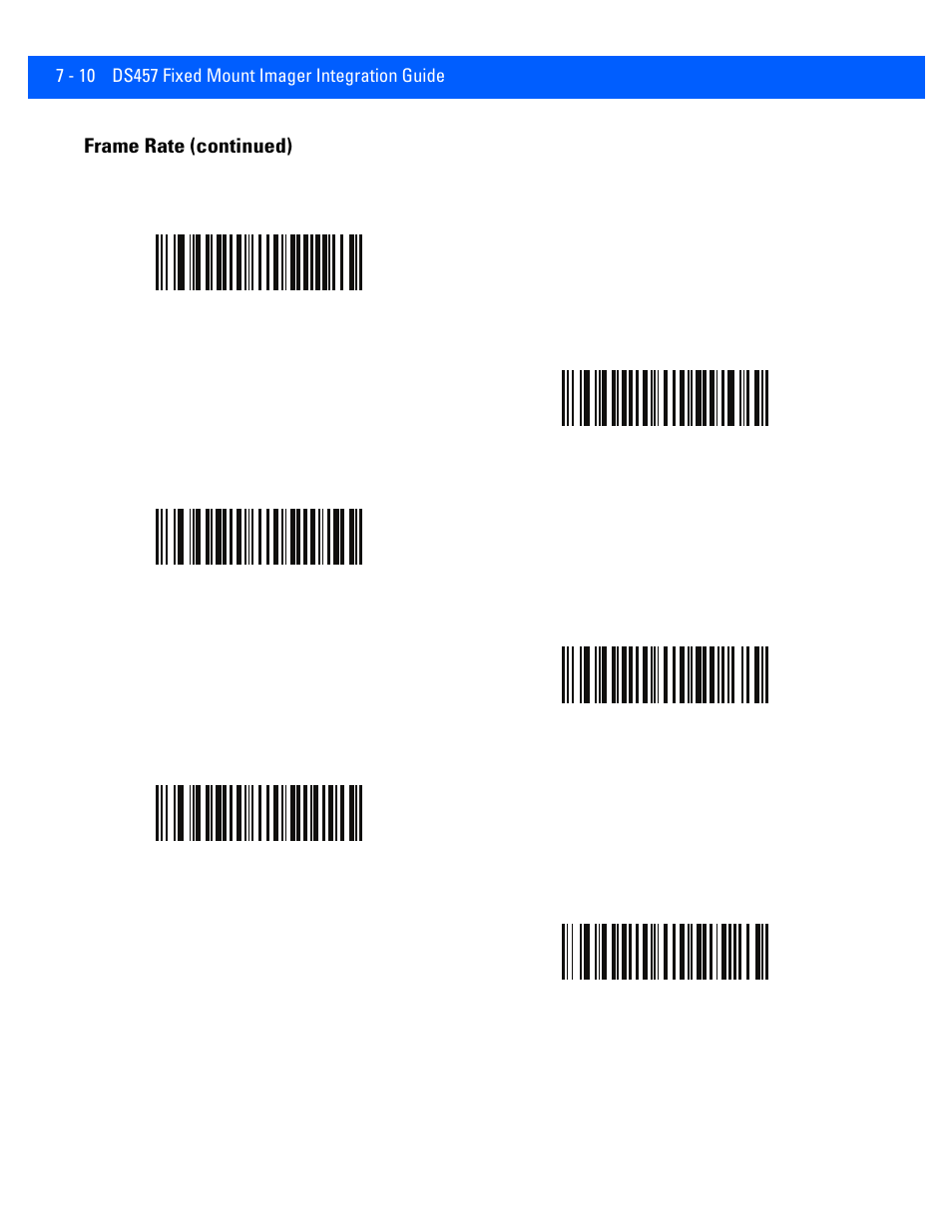 Frame rate (continued) | Rice Lake Motorola DS457 Laser Scanner User Manual | Page 104 / 428