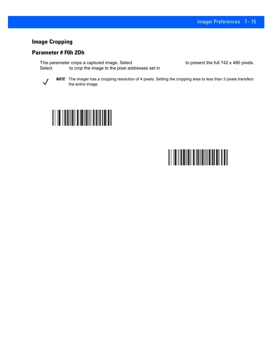 Image cropping, Image cropping -15, Image cropping parameter # f0h 2dh | Rice Lake Motorola DS457 Laser Scanner User Manual | Page 109 / 428