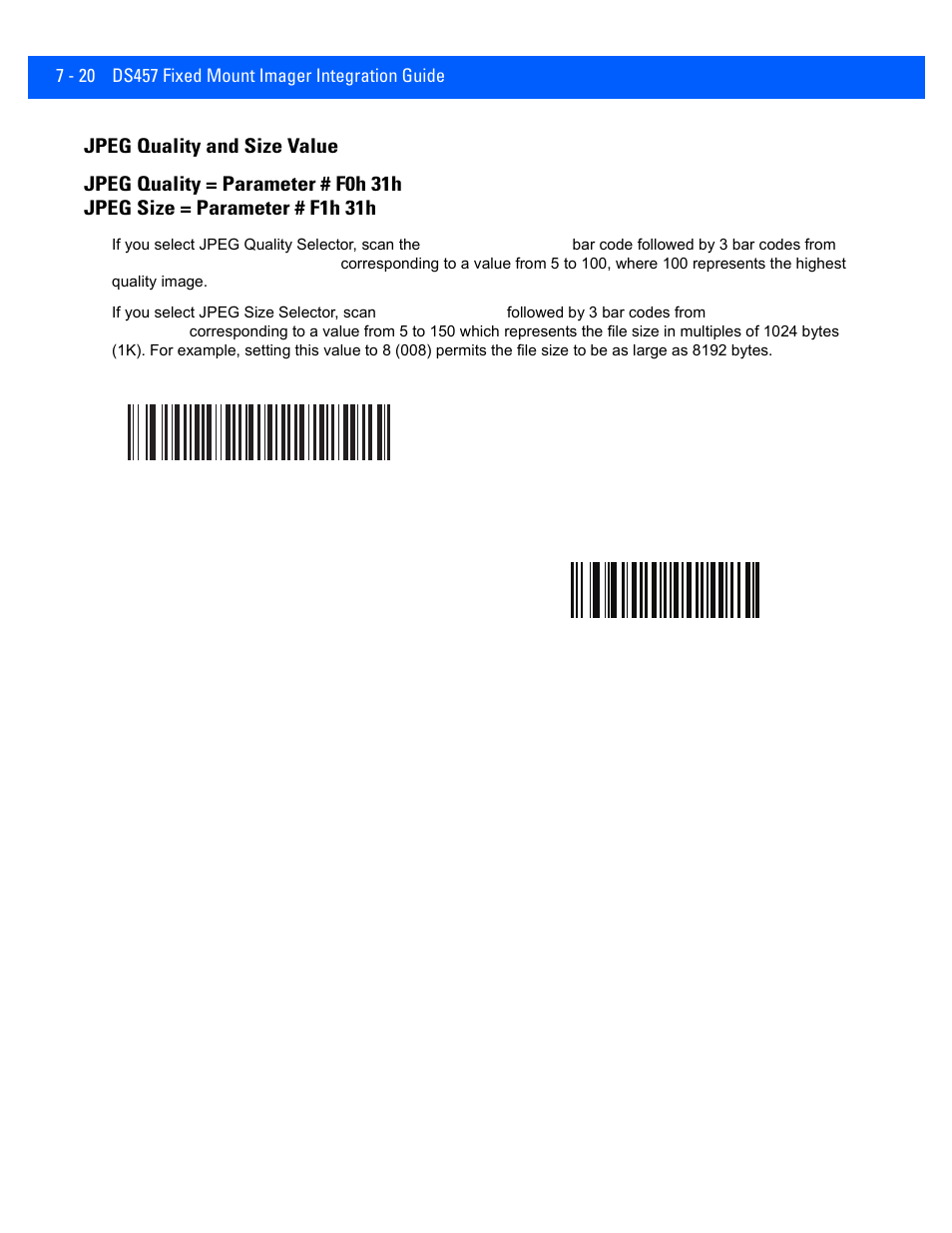 Jpeg quality and size value, Jpeg quality and size value -20 | Rice Lake Motorola DS457 Laser Scanner User Manual | Page 114 / 428