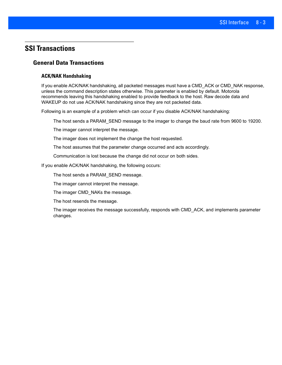 Ssi transactions, General data transactions, Ssi transactions -3 | General data transactions -3 | Rice Lake Motorola DS457 Laser Scanner User Manual | Page 129 / 428