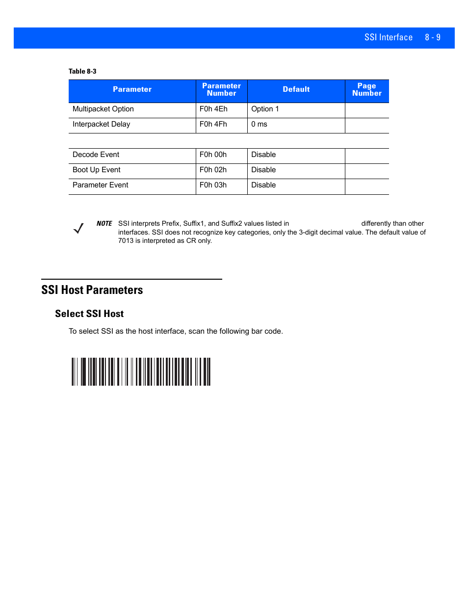 Ssi host parameters, Select ssi host, Ssi host parameters -9 | Select ssi host -9 | Rice Lake Motorola DS457 Laser Scanner User Manual | Page 135 / 428