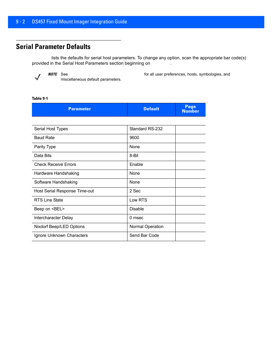 Serial parameter defaults, Serial parameter defaults -2 | Rice Lake Motorola DS457 Laser Scanner User Manual | Page 148 / 428