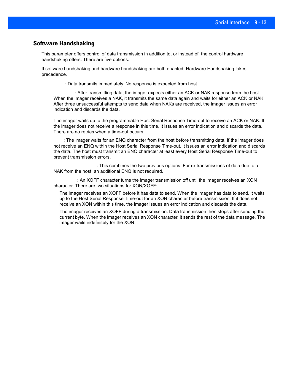 Software handshaking, Software handshaking -13 | Rice Lake Motorola DS457 Laser Scanner User Manual | Page 159 / 428