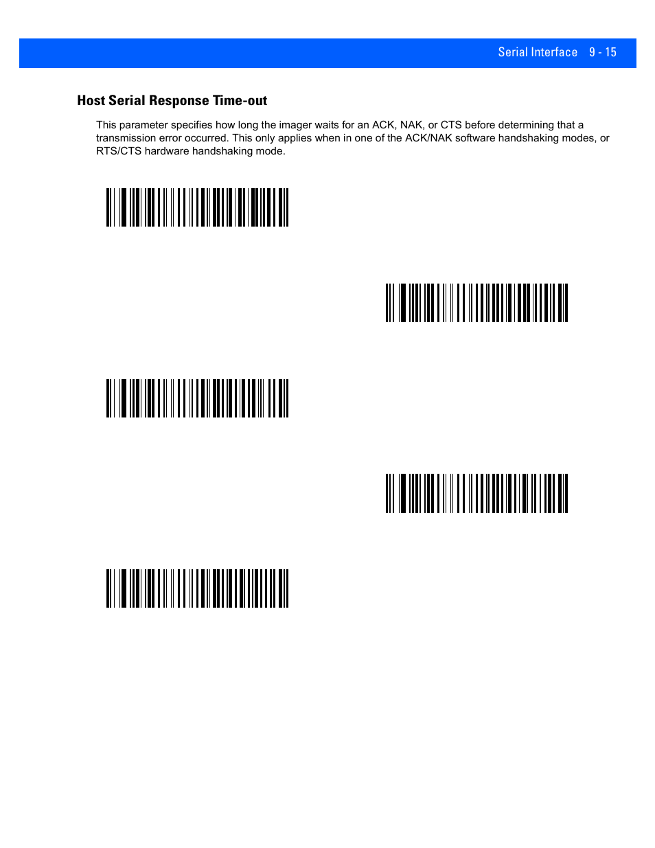 Host serial response time-out, Host serial response time-out -15 | Rice Lake Motorola DS457 Laser Scanner User Manual | Page 161 / 428