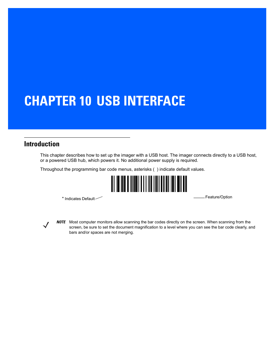 Usb interface, Introduction, Chapter 10: usb interface | Introduction -1, Chapter 10, usb interface, Chapter 10 usb interface | Rice Lake Motorola DS457 Laser Scanner User Manual | Page 171 / 428