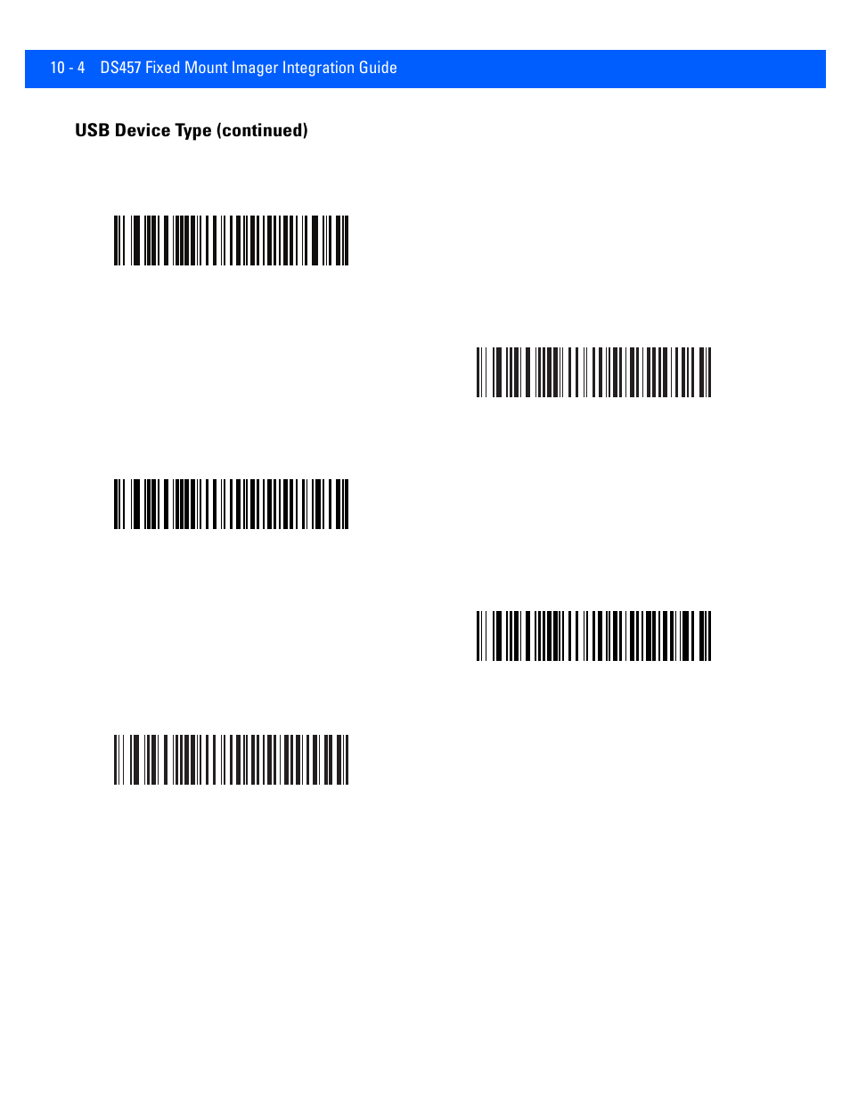 Usb device type (continued) | Rice Lake Motorola DS457 Laser Scanner User Manual | Page 174 / 428