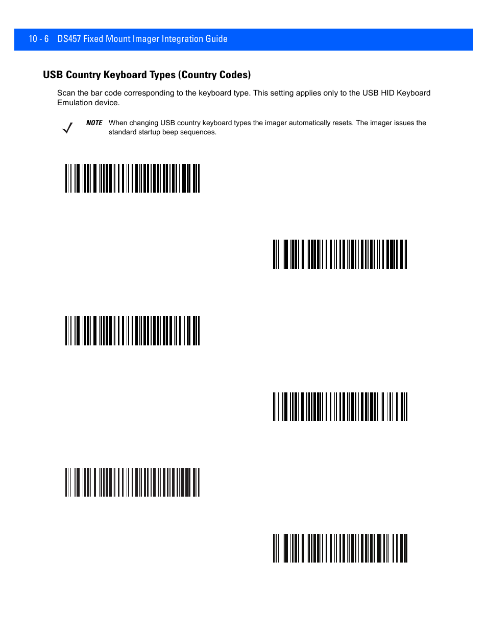 Usb country keyboard types (country codes), Usb country keyboard types (country codes) -6 | Rice Lake Motorola DS457 Laser Scanner User Manual | Page 176 / 428