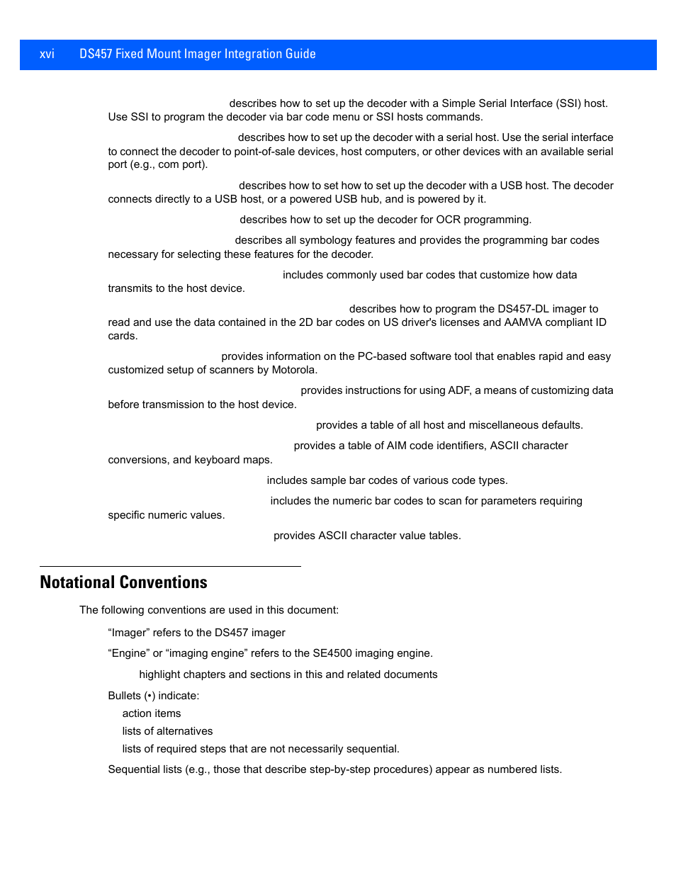 Notational conventions | Rice Lake Motorola DS457 Laser Scanner User Manual | Page 18 / 428