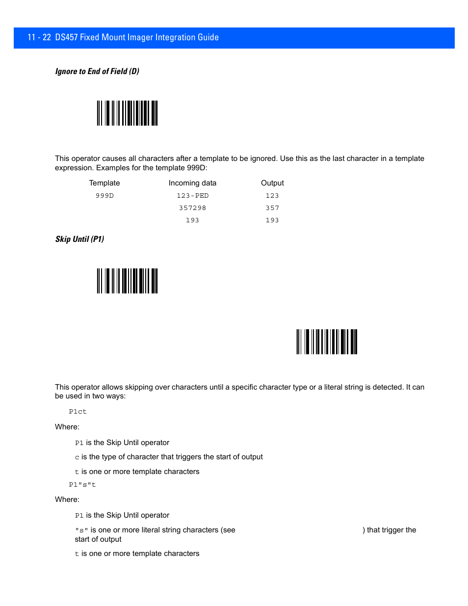 Rice Lake Motorola DS457 Laser Scanner User Manual | Page 214 / 428