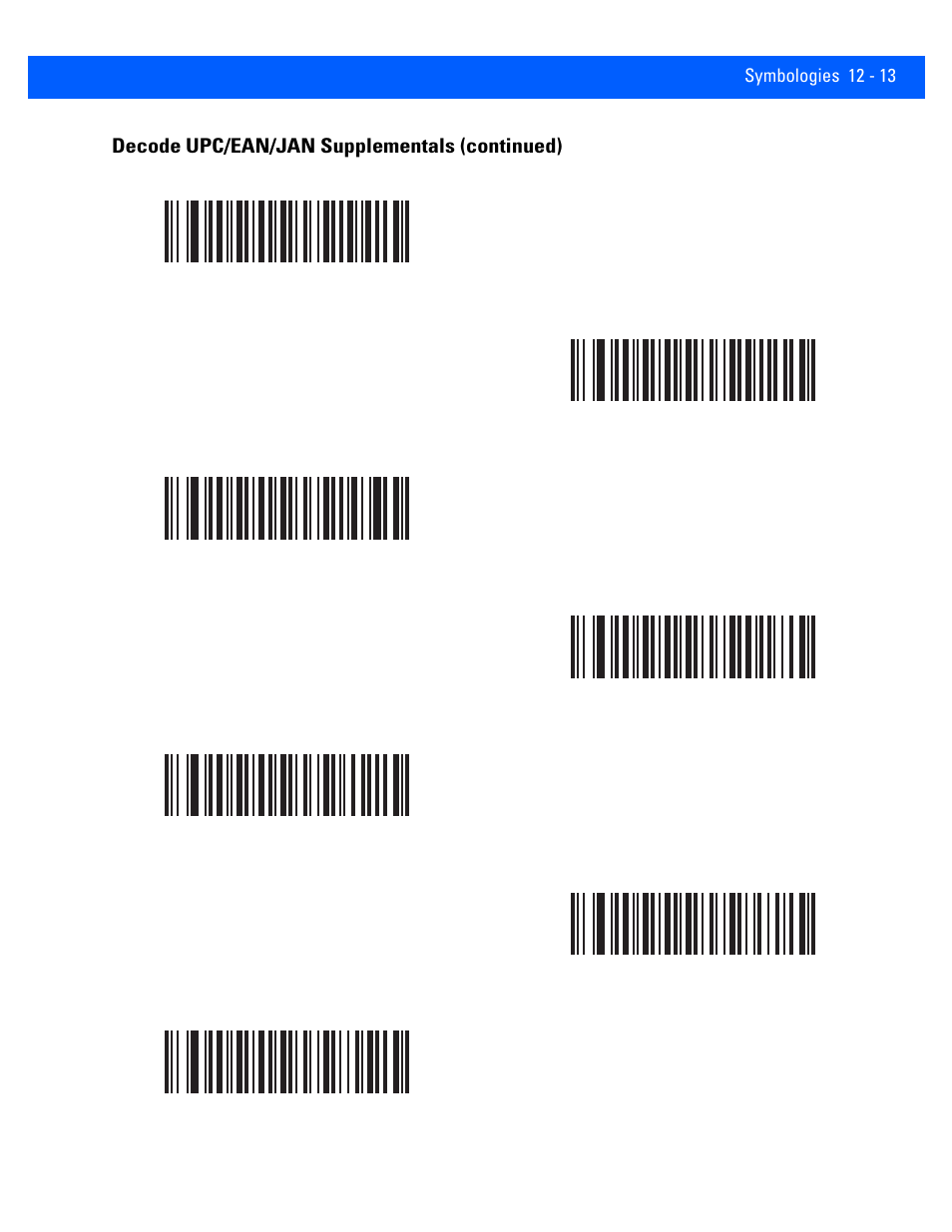 Decode upc/ean/jan supplementals (continued) | Rice Lake Motorola DS457 Laser Scanner User Manual | Page 235 / 428