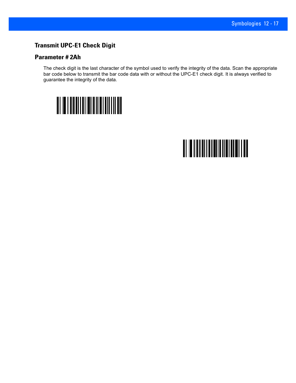 Transmit upc-e1 check digit, Transmit upc-e1 check digit -17 | Rice Lake Motorola DS457 Laser Scanner User Manual | Page 239 / 428