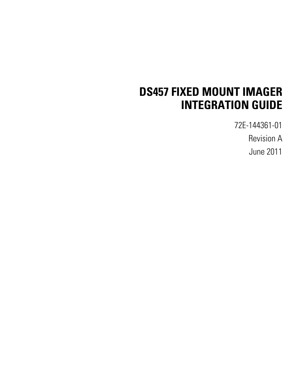 Ds457 fixed mount imager integration guide | Rice Lake Motorola DS457 Laser Scanner User Manual | Page 3 / 428