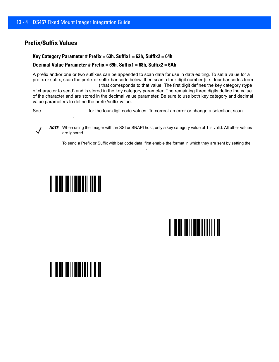 Prefix/suffix values, Prefix/suffix values -4 | Rice Lake Motorola DS457 Laser Scanner User Manual | Page 320 / 428