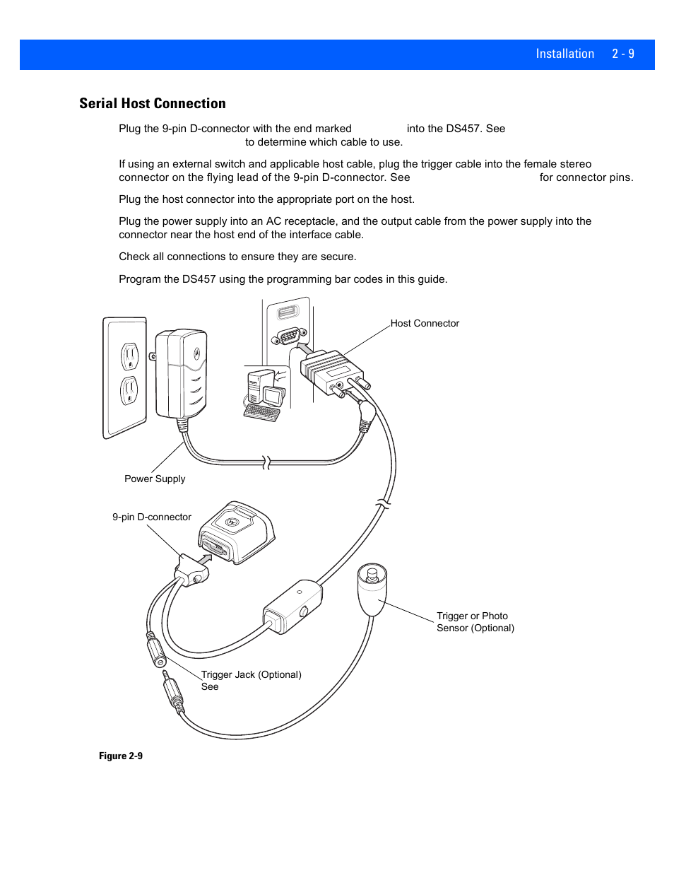 Serial host connection, Serial host connection -9 | Rice Lake Motorola DS457 Laser Scanner User Manual | Page 33 / 428