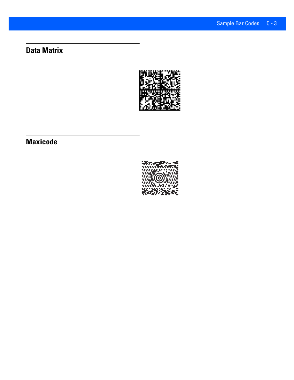 Data matrix, Maxicode | Rice Lake Motorola DS457 Laser Scanner User Manual | Page 393 / 428