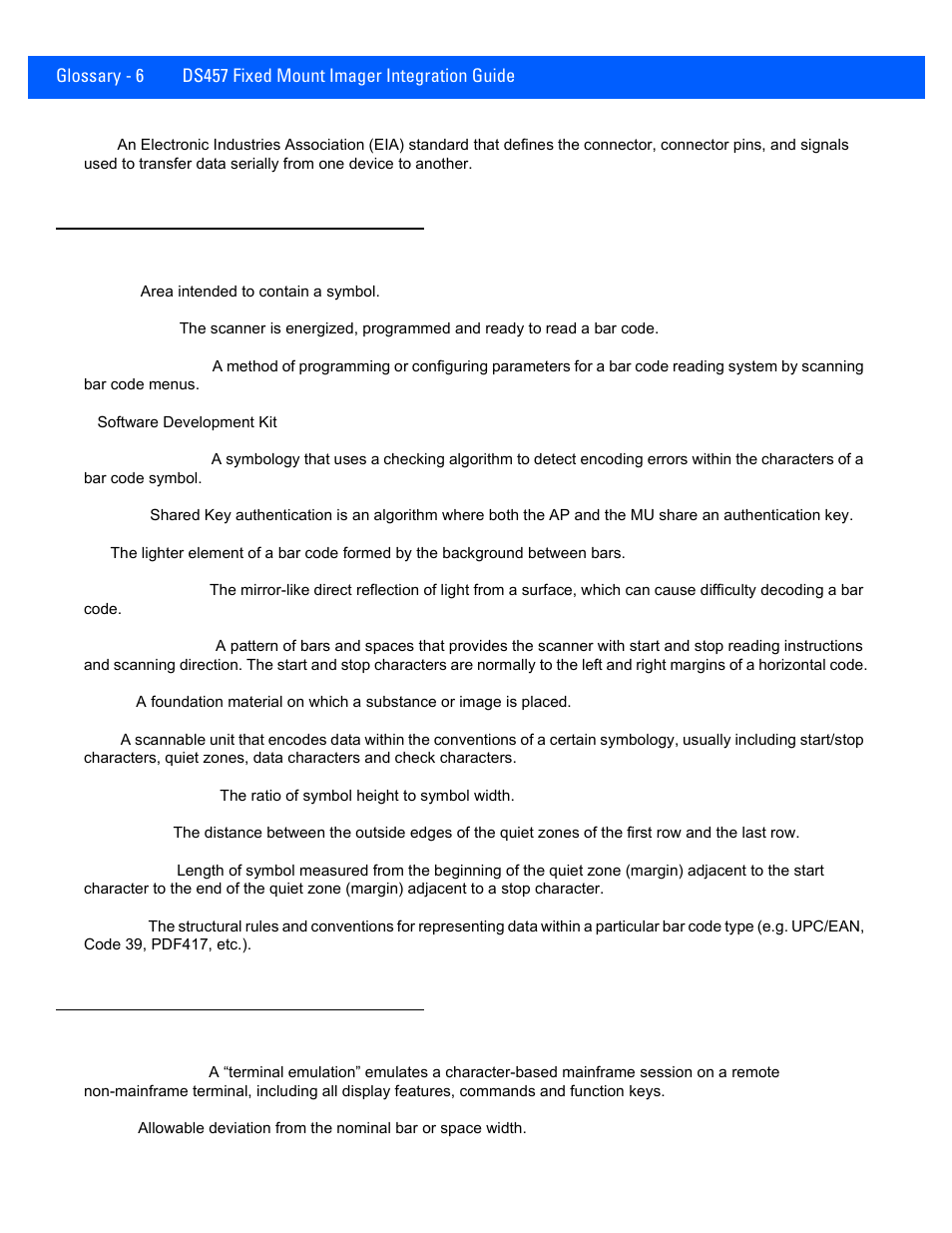 Rice Lake Motorola DS457 Laser Scanner User Manual | Page 416 / 428