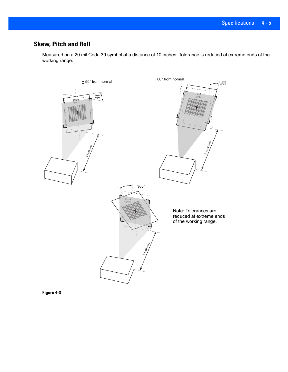 Skew, pitch and roll, Skew, pitch and roll -5 | Rice Lake Motorola DS457 Laser Scanner User Manual | Page 53 / 428
