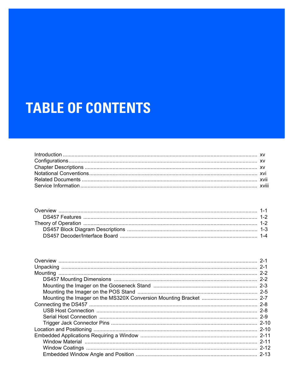 Rice Lake Motorola DS457 Laser Scanner User Manual | Page 7 / 428