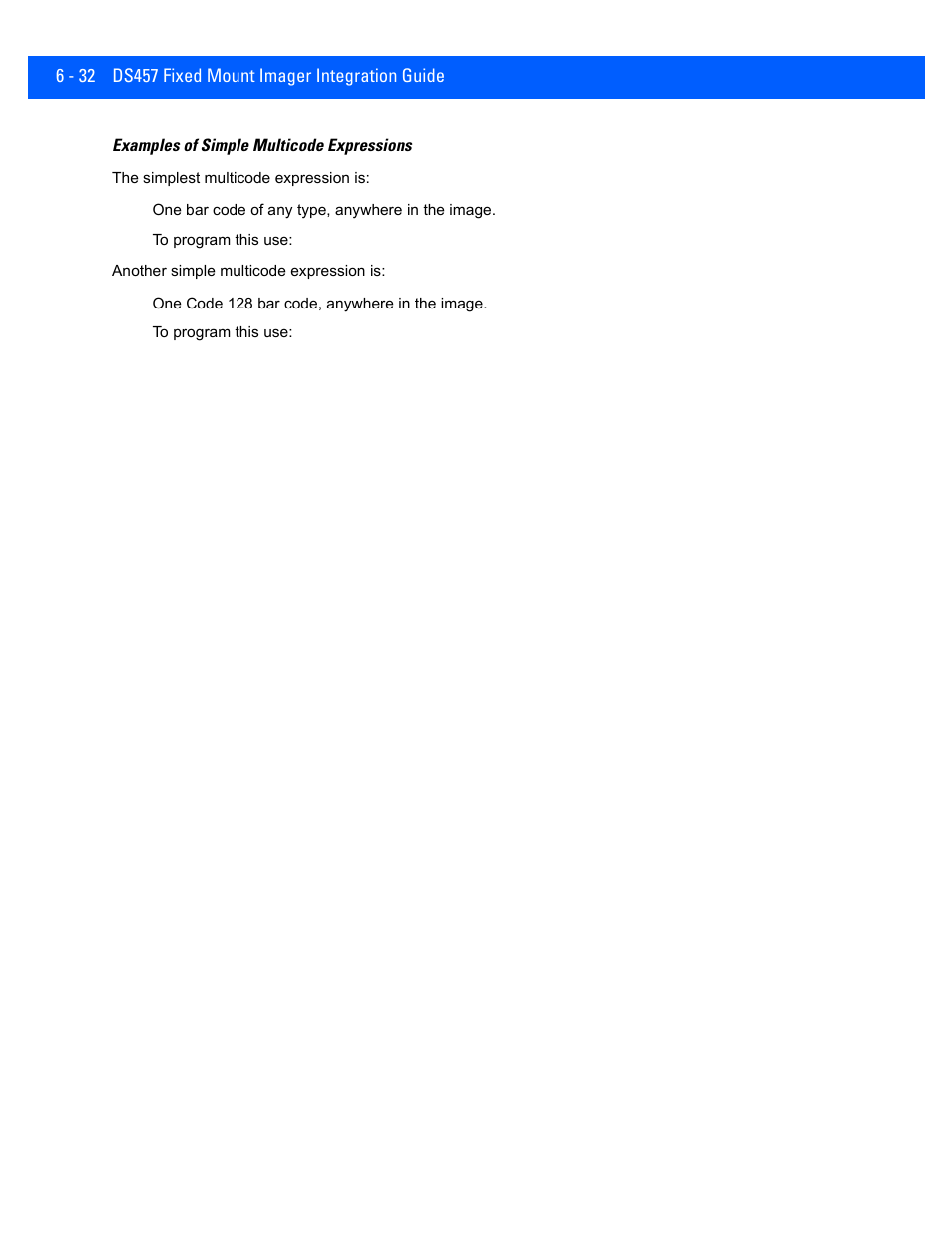 Examples of simple multicode, Expressions, Examples of simple multicode expressions | Rice Lake Motorola DS457 Laser Scanner User Manual | Page 94 / 428