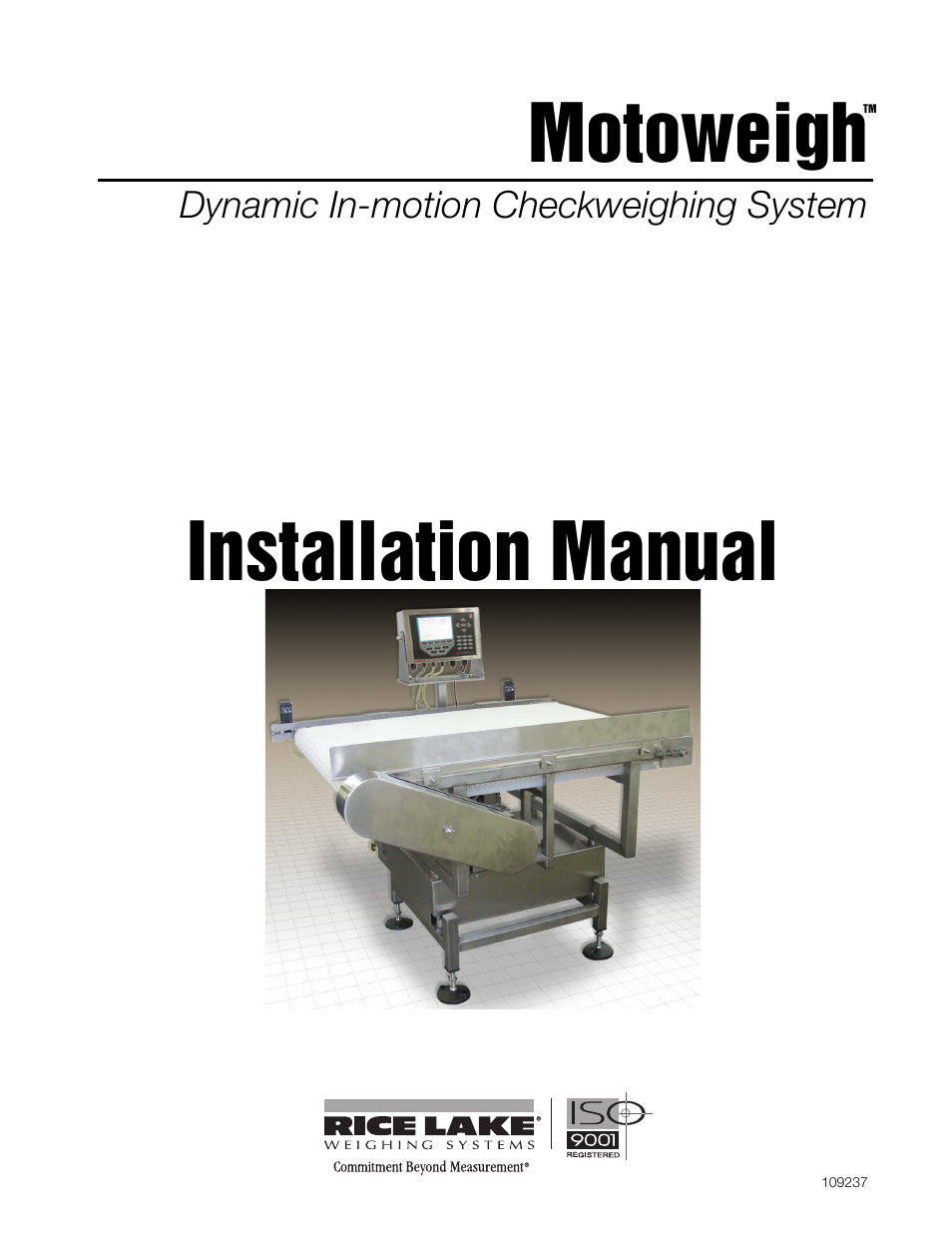 Rice Lake MotoWeigh In-Motion Checkweighers and Conveyor Scales User Manual | 18 pages