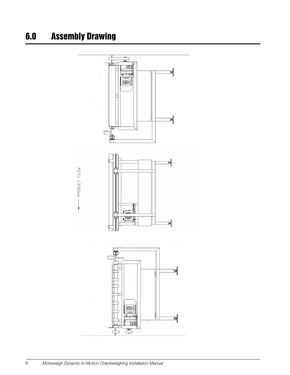 0 assembly drawing | Rice Lake MotoWeigh In-Motion Checkweighers and Conveyor Scales User Manual | Page 11 / 18