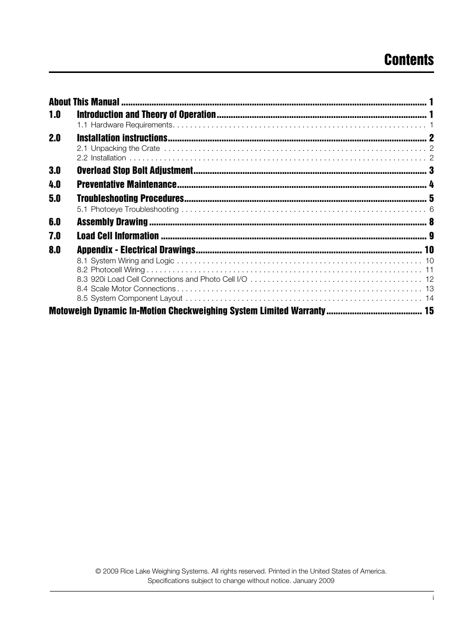 Rice Lake MotoWeigh In-Motion Checkweighers and Conveyor Scales User Manual | Page 3 / 18