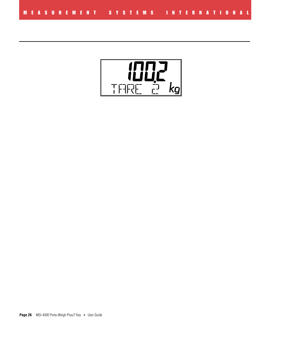 Tare memory | Rice Lake MSI4300 PortaWeigh Plus Crane Scale 7 Key User Manual | Page 27 / 50