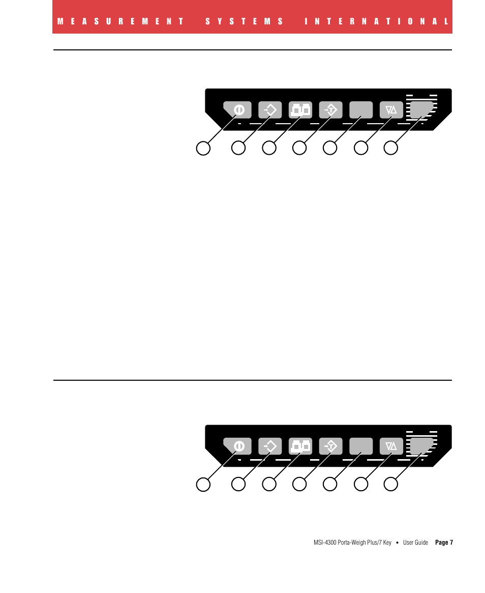 Quick keyboard operation, Shifted & secondary functions | Rice Lake MSI4300 PortaWeigh Plus Crane Scale 7 Key User Manual | Page 8 / 50