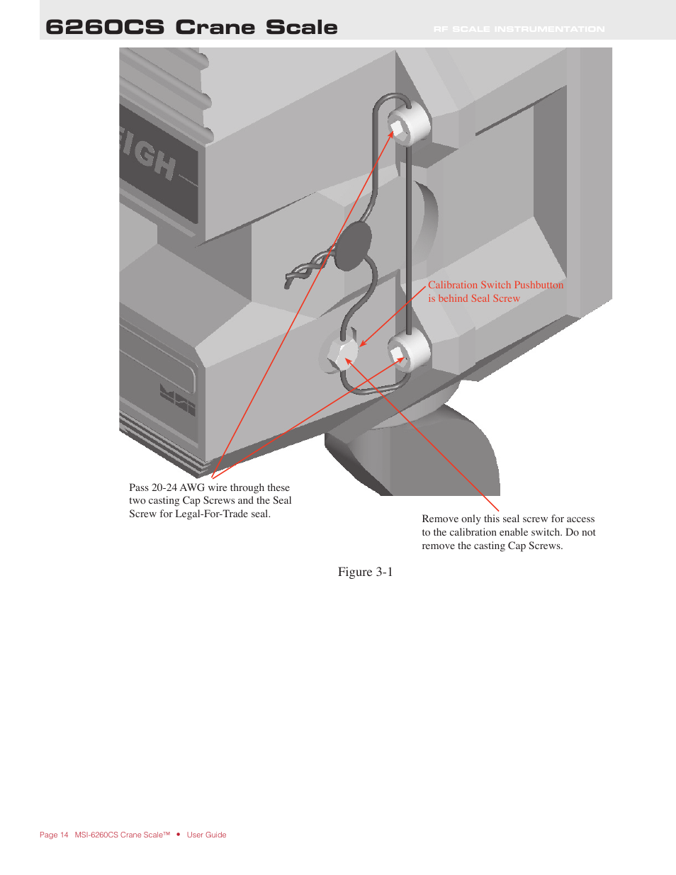 6260cs crane scale, Figure 3-1 | Rice Lake MSI6260cs Digital Crane Scale Operator Manual User Manual | Page 14 / 20