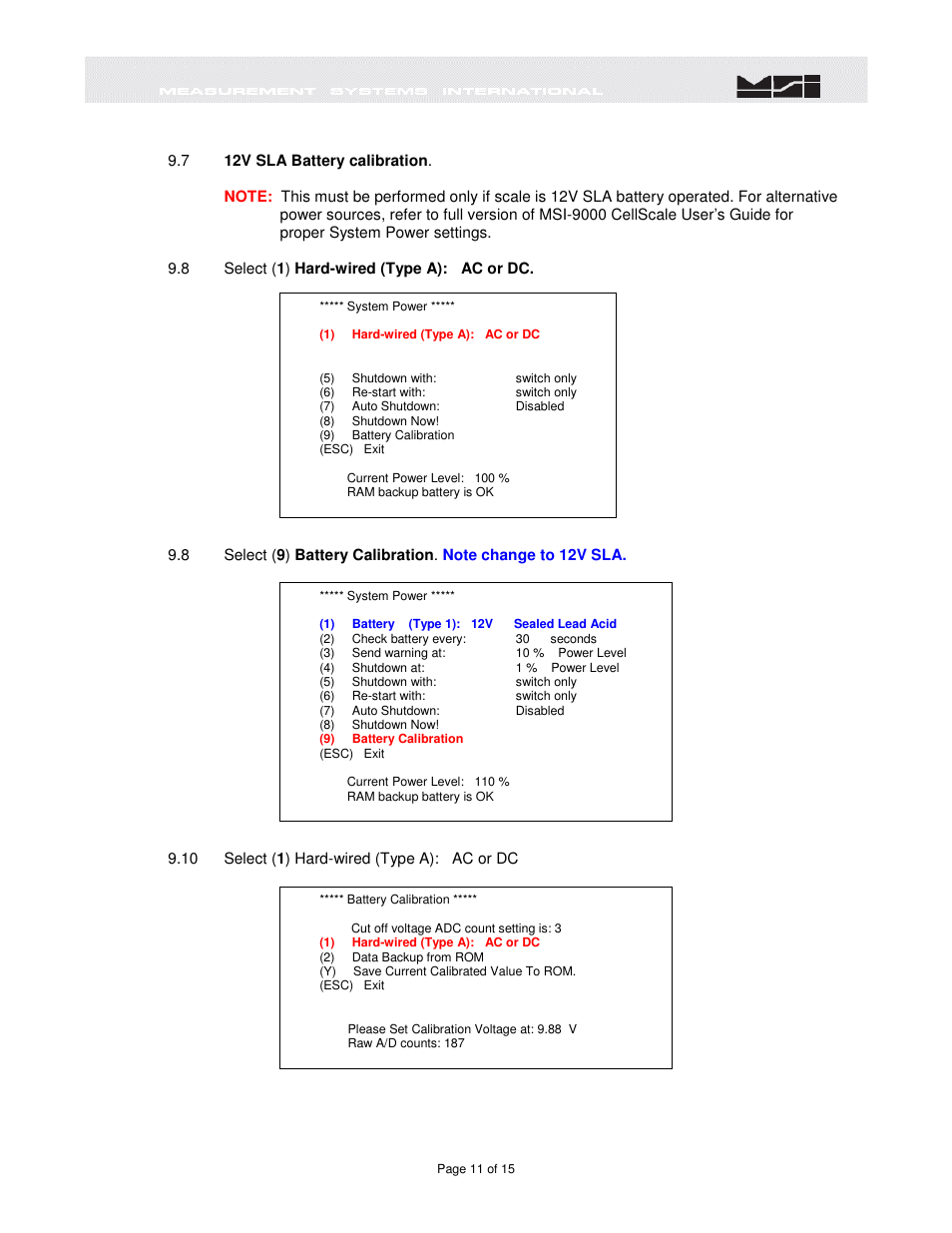 Rice Lake MSI6260cs Digital Crane Scale Software Upgrade User Manual | Page 12 / 16