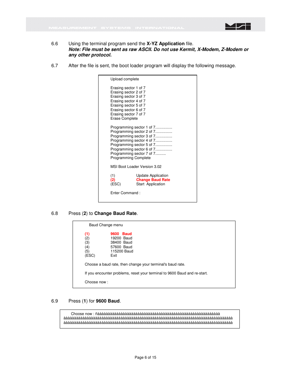 Rice Lake MSI6260cs Digital Crane Scale Software Upgrade User Manual | Page 7 / 16