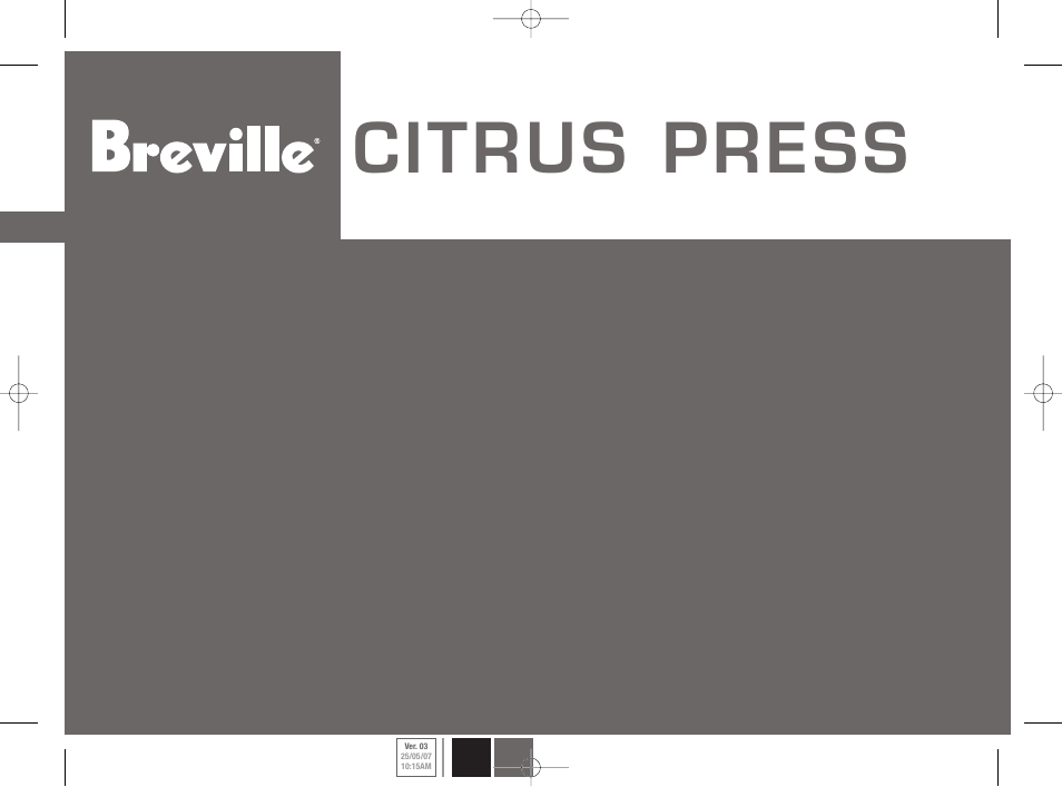 Citrus press | Breville 800CPXL User Manual | Page 2 / 68