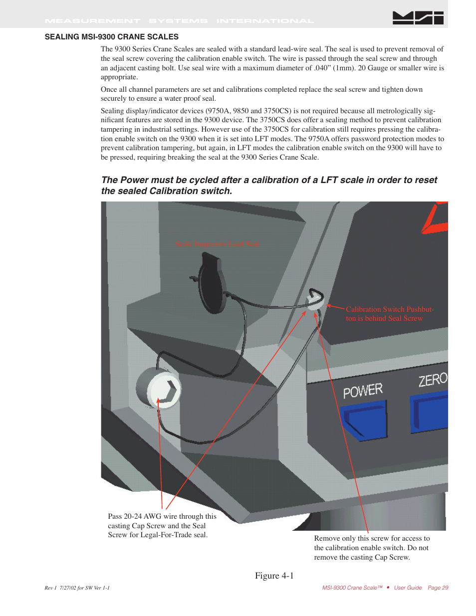 Figure 4-1 | Rice Lake MSI9300 PortaWeigh Crane Scale Operator Manual User Manual | Page 29 / 35