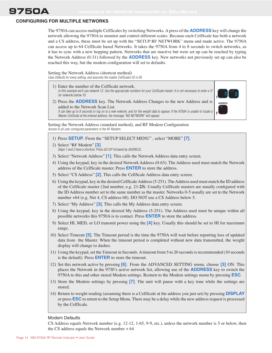 9750a | Rice Lake MSI-9750A CellScale RF Portable Indicator User Manual | Page 14 / 95