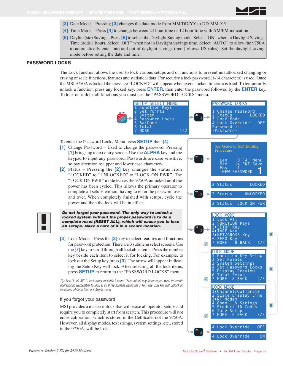 Rice Lake MSI-9750A CellScale RF Portable Indicator User Manual | Page 37 / 95